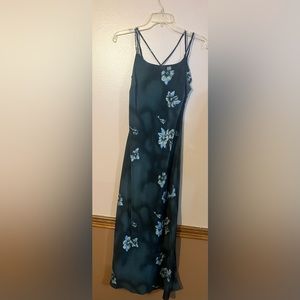 Blue floral maxi dress